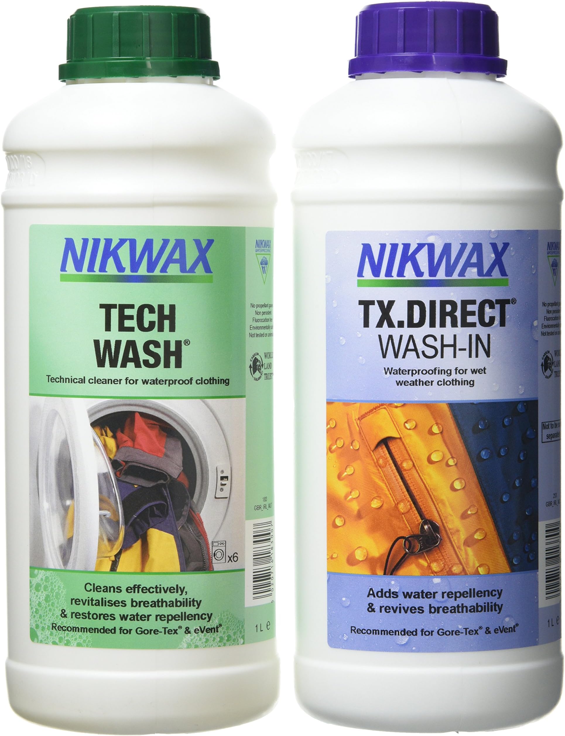 Nikwax Tech Wach an TX. Direct Wash-In (Pack of 2)
