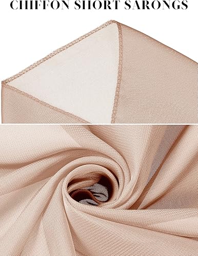 Miniatura 2 de Chuangdi - Pareo para mujer, 2 unidades, salida de baño, para usar sobre traje de baño o el bikini, falda de gasa