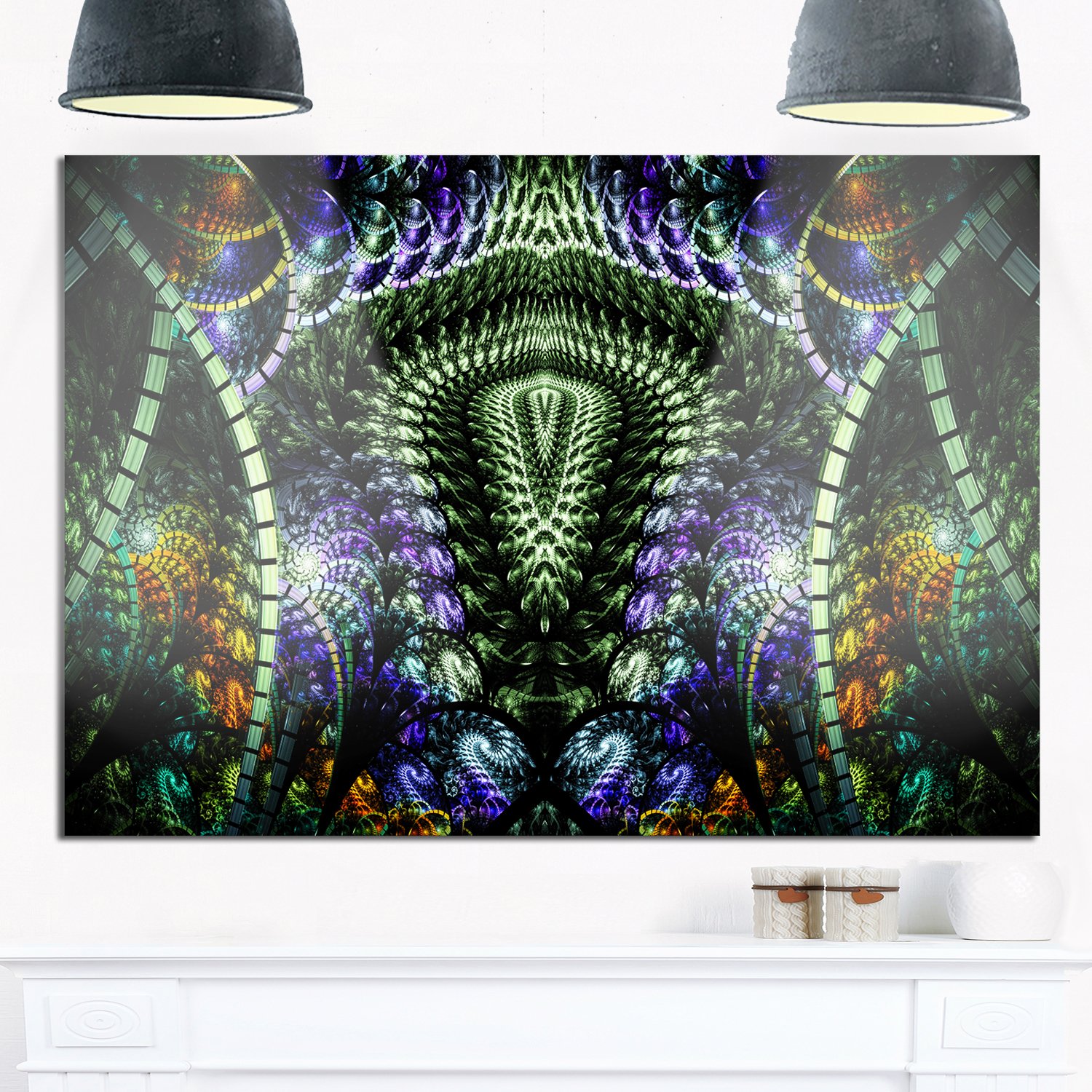 Amazon.co.jp: デザインアート ユニーク カラフル フラクタル デザイン