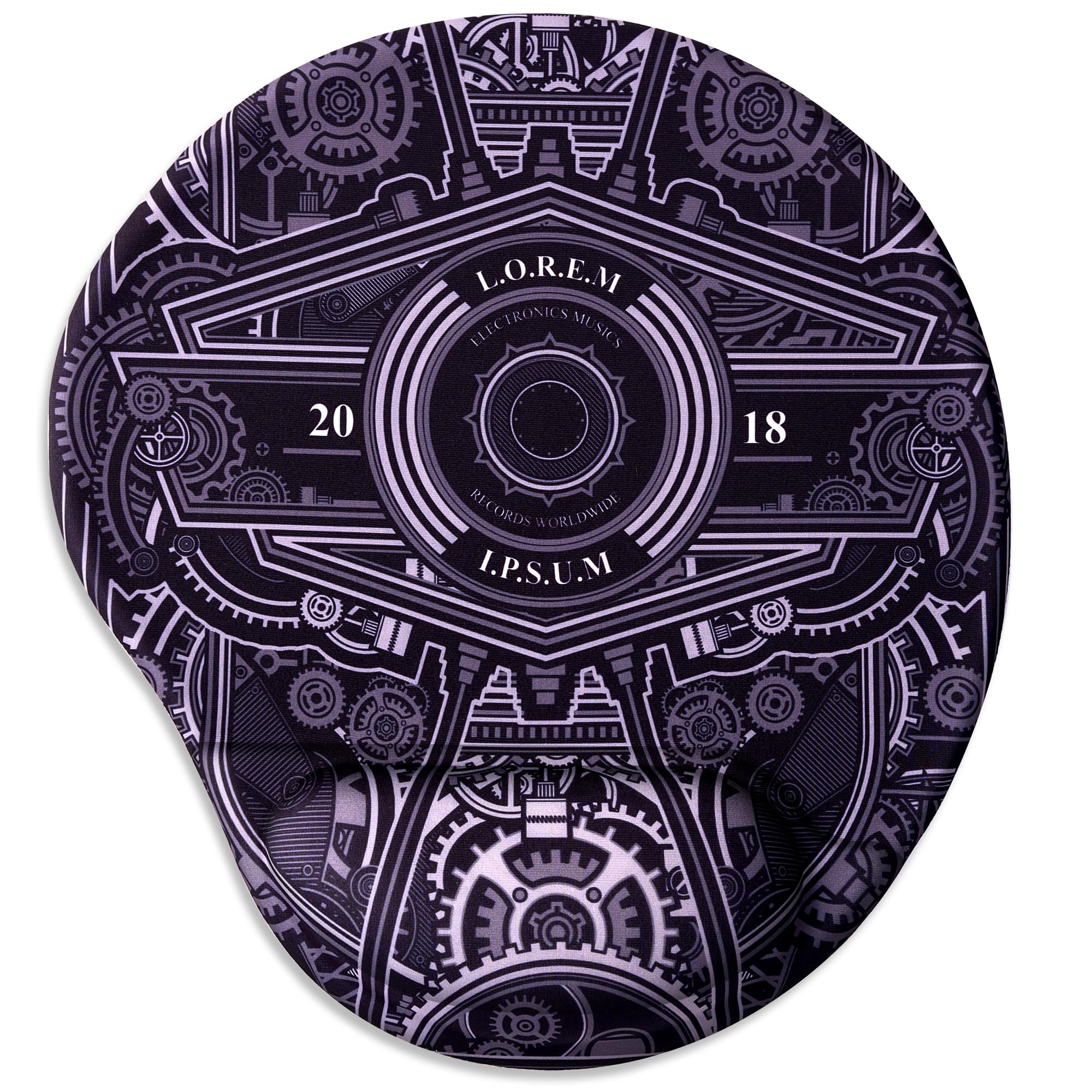 HODYXIN Ergonomic Mouse Pad Wrist Support,Cute Mouse Pad Wrist Rest,Comfortable Mouse Pad Home Gaming Work Computers Laptop,Pain Relief Non-Slip PU Base (Mechanical Steampunk 2) HDPAD001 — image 1