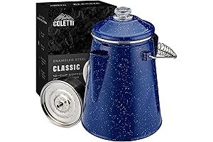 COLETTI Classic Percolator Coffee Pot - Outdoor Camping Percolator Coffee Maker