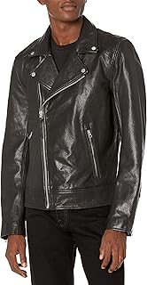 Superdry Leather Moto Biker Chaqueta para Hombre