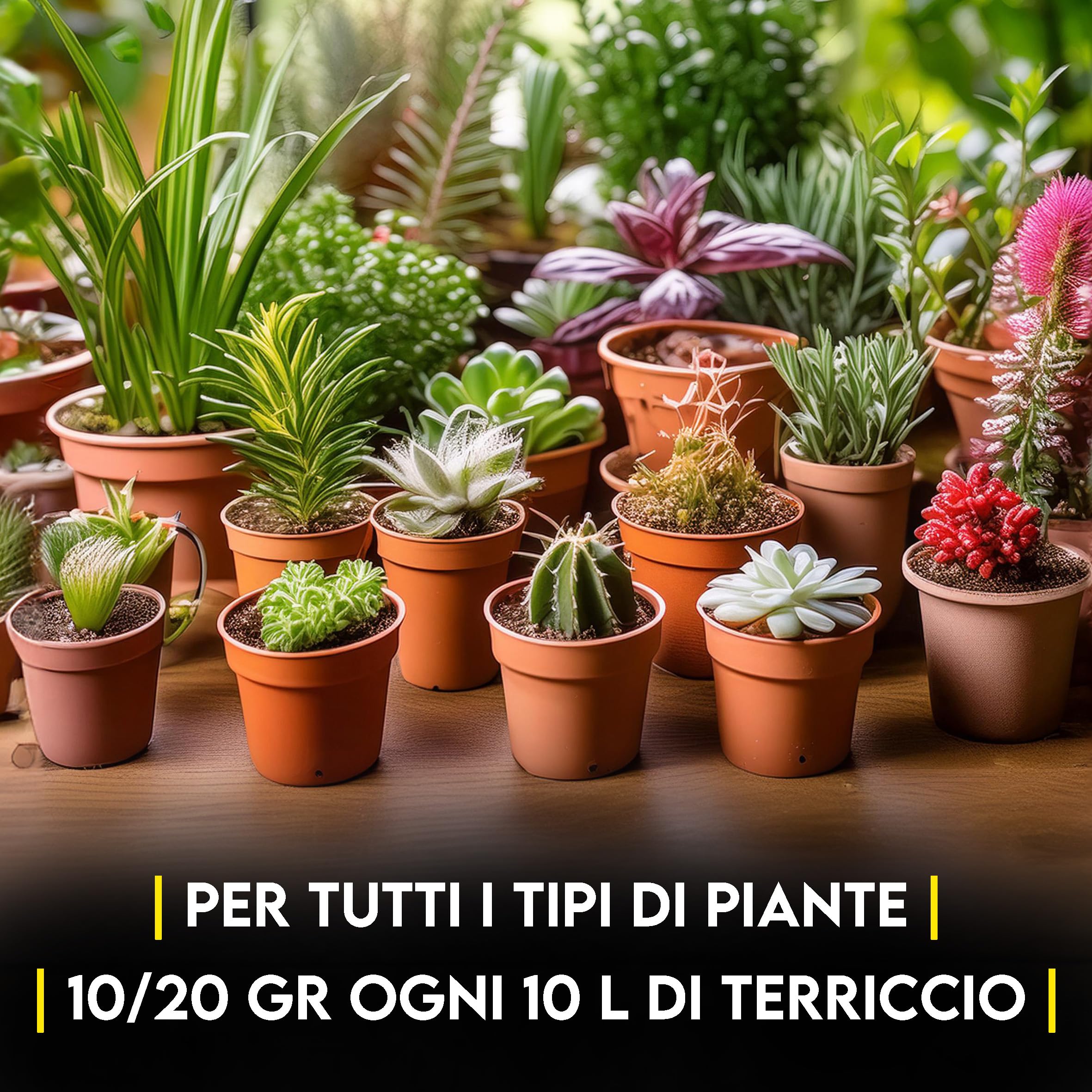 ZOMA - Palline Gel per Piante Pronte all'Uso 100% Naturali, Sfere gel per piante garantiscono fino a 30 giorni di Idratazione Costante, Acqua Complessata per vasi Palline Decorative e Funzionali 1L