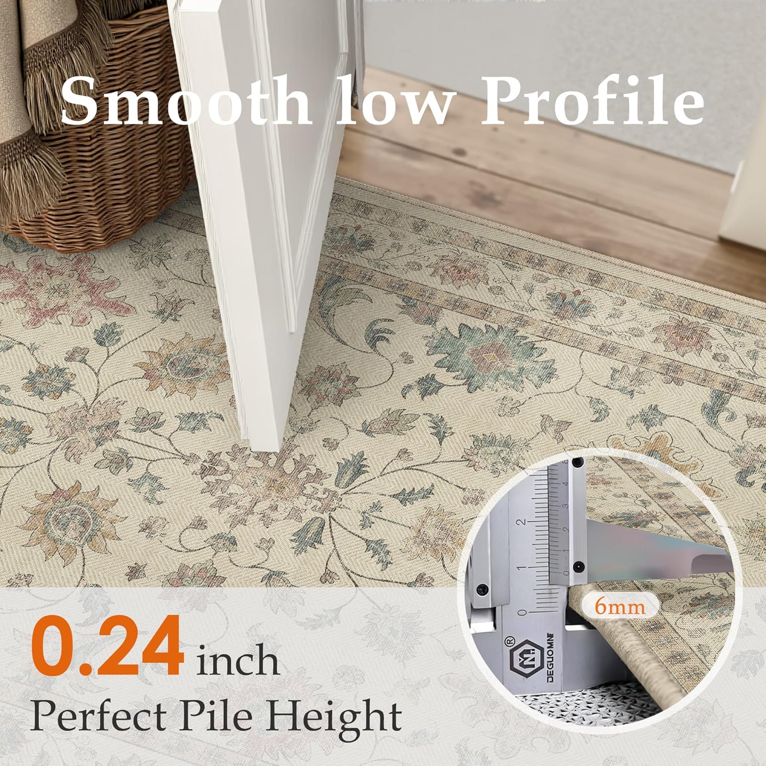 HUGEAR 8x10 Outdoor Rug Colorful Linen-Look Fabric Checkered Area Rug High Traffic Stain Resistant Easy Clean Durable Rugs for Indoor/Outdoor Patio Deck Balcony Porch Garden Courtyard