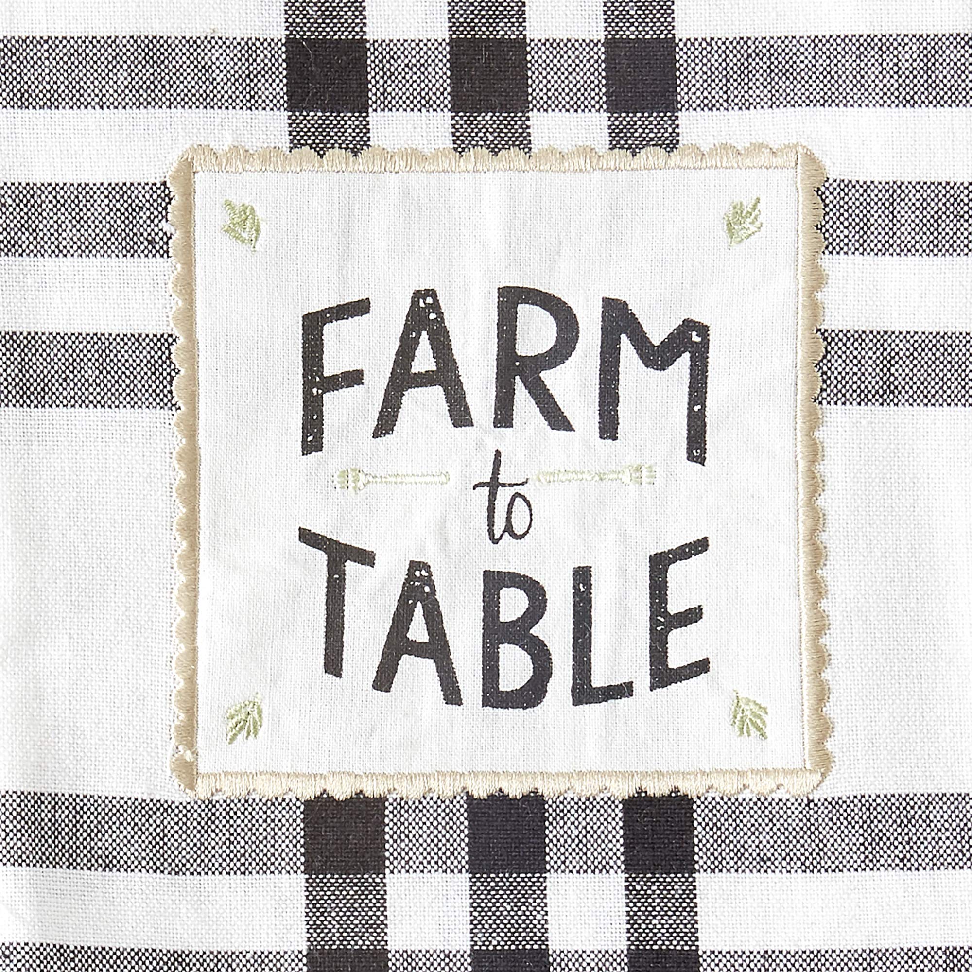 DII Home Sweet Farmhouse Kitchen Collection, Baumwolle, schwarz, Dishtowel Set, 18x28, 4
