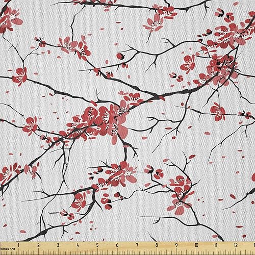 Miniatura 46 de Ambesonne The Yard, tela retro de The Yard, alegre patrón hipster antiguas cámaras de fotos analógicas, equipo de película estilo garabato, tela de