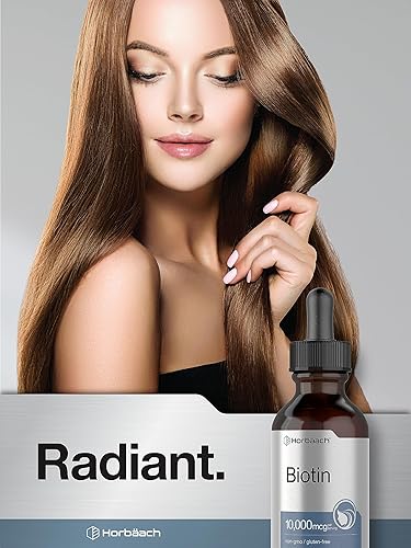 Miniatura 7 de Horbaach Biotin Liquid Drops 10000mcg  4 onzas líquidas  Suplemento vegetariano, sin OMG y sin gluten