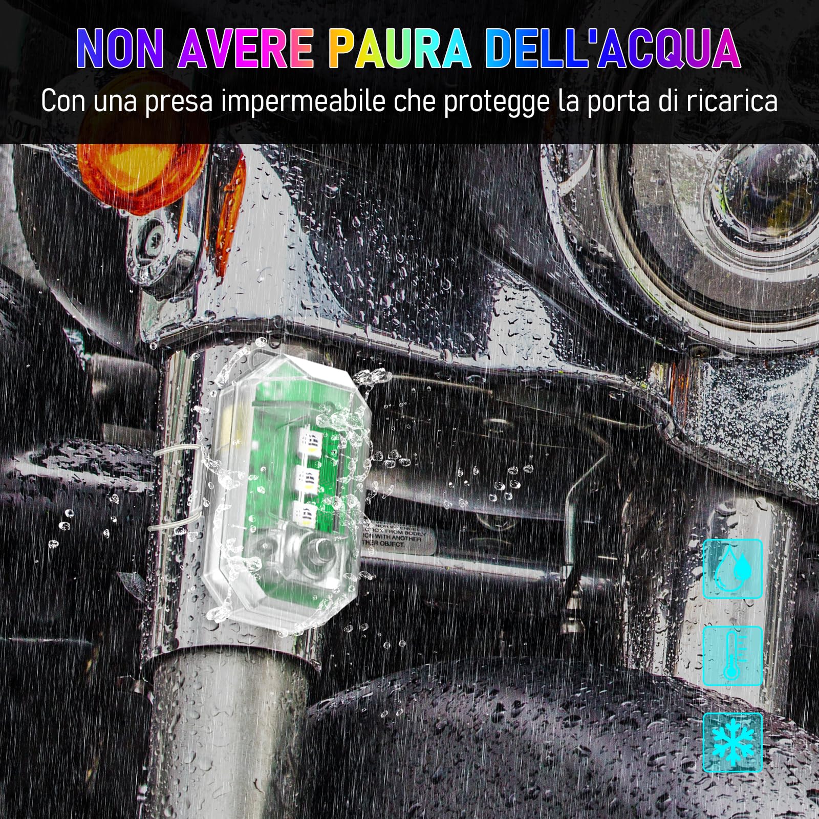 4 Pcs Luce Stroboscopica del Drone con Telecomando, 8 Colori Ricaricabile Luci di Segnalazione per il Volo Notturno per Auto Camion Moto Bici