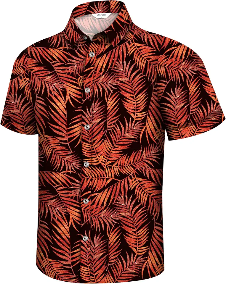 Mizvsitrd Hawaiian Shirts Summer Button