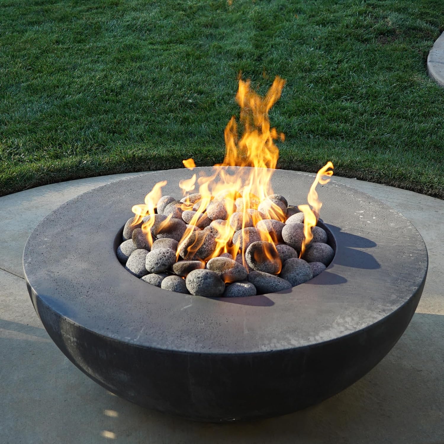 Starfire Designs Outdoor Rolled Lava Rock | Use in Fireplace or Fire Pit | Outdoor & Indoor Volcanic Rock for Natural Gas or Propane Fires | Decorative Landscaping | 10 lb Bag | 1" - 2" Diameter