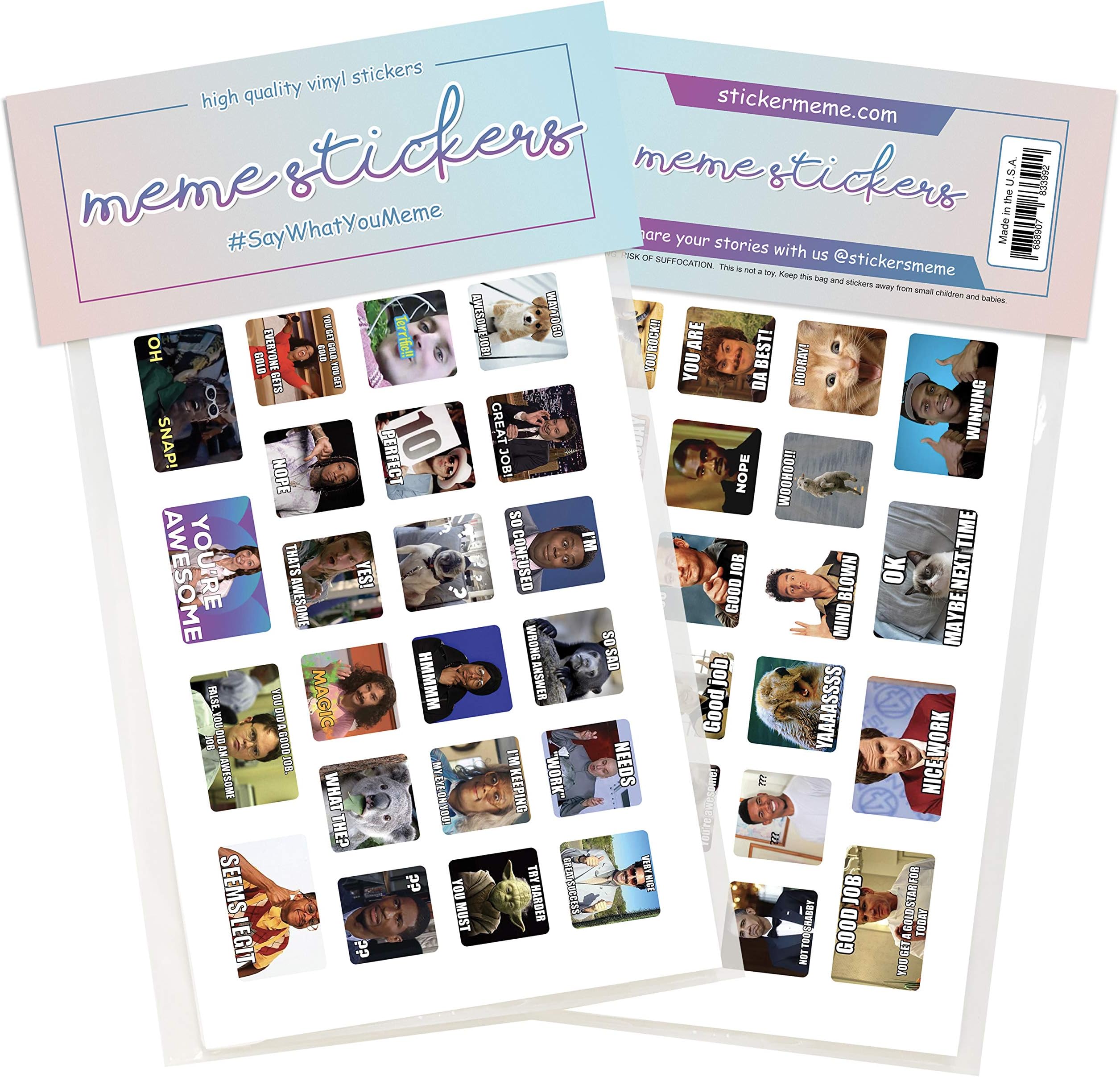 Meme Stickers, for Teachers to Grade Students 154pcs