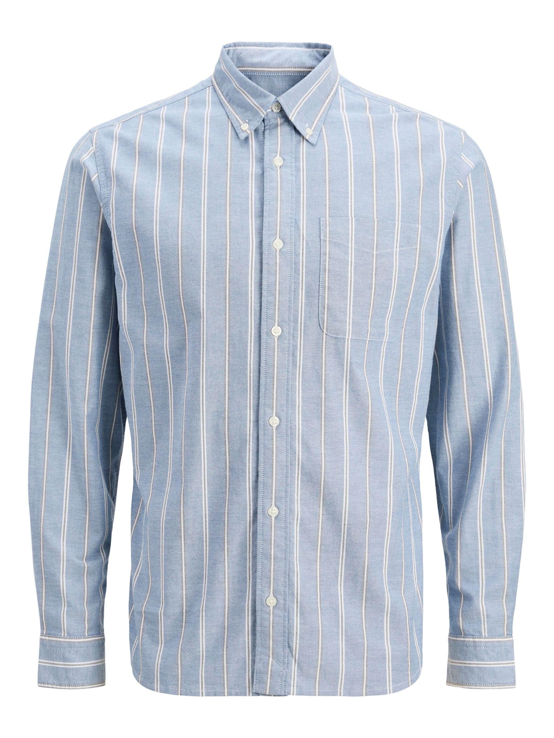 JACK & JONES Jprblubrook Oxford Shirt L/S Noos, Goblin Blue, S