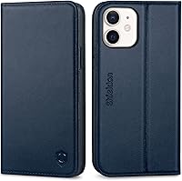 Vista 11 de SHIELDON Funda para iPhone 12 de 6.1", cartera de cuero genuino con protección magnética tipo libro, soporte con bloqueo RFID para tarjetas de Café