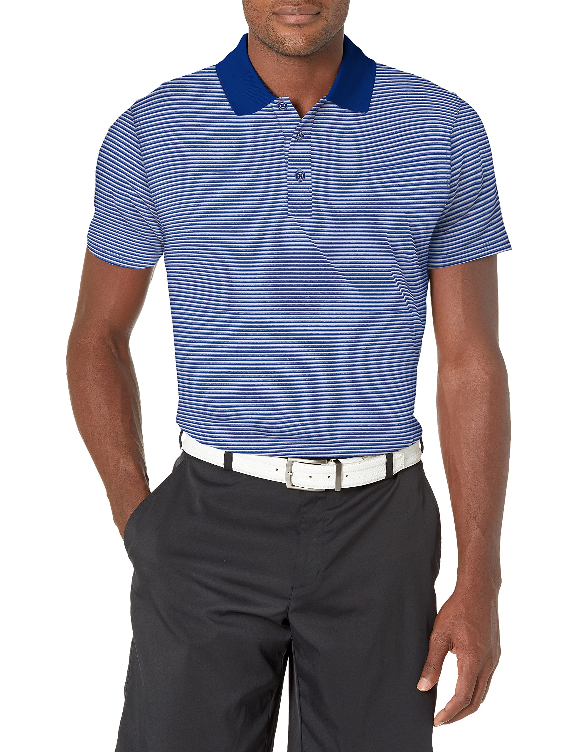 Cutter & Buck Men's Drytec UPF 50+ Forge Tonal Stripe Tailored Fit Polo Shirt