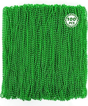 Huskein Mardi Gras 100pcs Bulk Beads for Plastic Necklace Accessories