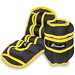 ProsourceFit Ankle / Wrist and Arm / Leg Weights Set of 2, Adjustable Strap 1 lb-5 lb, Adjustable Weight 15 lb, 10 lb, 7 lb for Men and Women