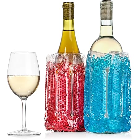 2 pack Wine Chiller Sleeves - Perfect for Parties, Cookouts, Picnics, Boating, Tailgating and Food & Beverage Transport, Typhon East