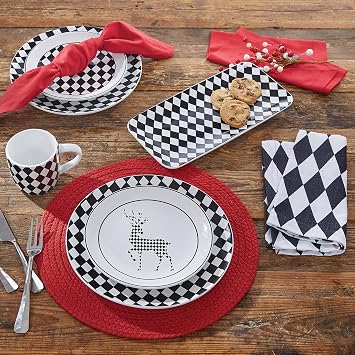 Split P Harlequin Salad Plate Set of 4