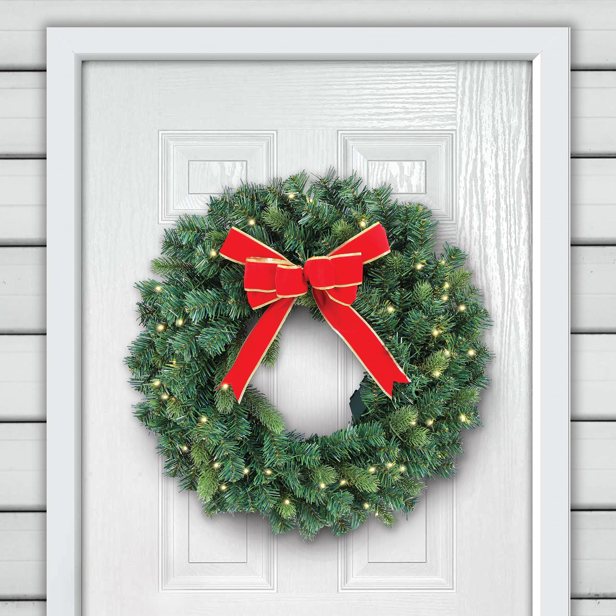 〜evergreen Christmas wreathe動きあるクリスマスリース Amazon.com: Flexible Flyer Battery Operated Wreath for Front Door
