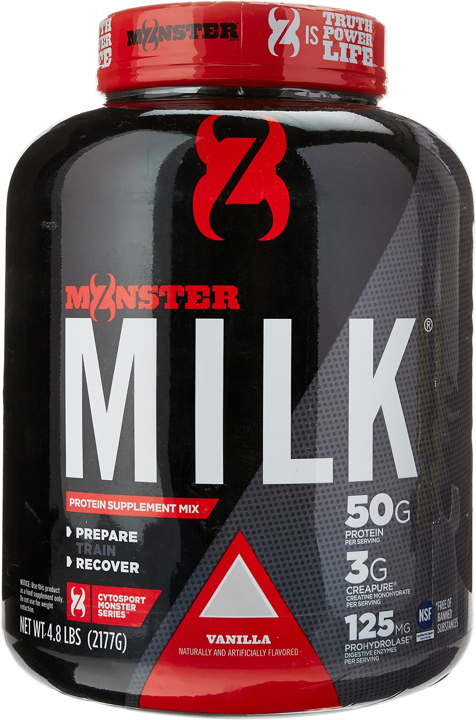 Cytosport Monster Milk Nutritional Drink, Powder Protein Supplement Mix, Vanilla Flavored, 4.8 Pound (About 25 Servings)