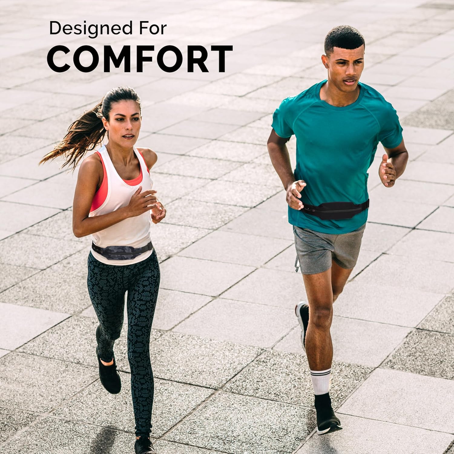 Back Bay Reflective Running Belt for Women & Men [Fits ALL Phones], Runners Fanny Pack, Money Belt, Reflective Running Gear, Waist Bag Workout Gear, iPhone Runner's Phone Holder Waist Pack - Image 4