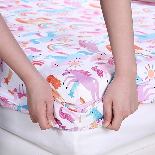 Miniatura 5 de Poppy & Fritz Juego de sábanas para niños, tamaño Queen, resistente a las manchas, suave y acogedor juego de ropa de cama para niños pequeños