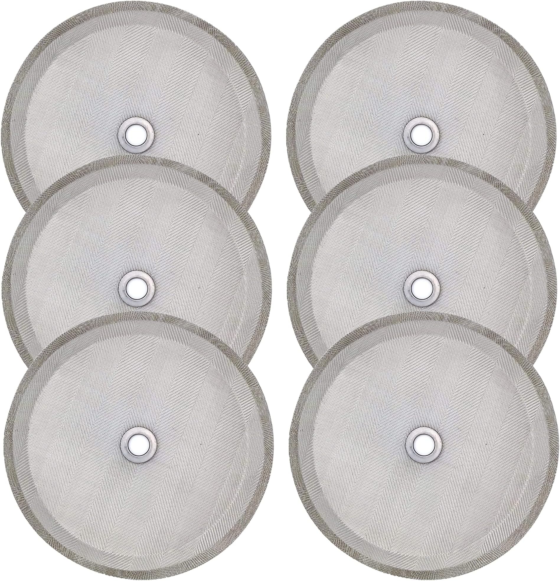 6pcs French Press Filter Screen - Universal 1000 ml, 34 Oz, 8 Cup Coffee Makers and Tea Machines - 4 Inch Stainless Steel Replacement Filter Mesh