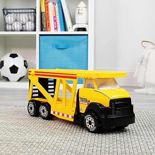 Miniatura 4 de Tonka Steel Classics Transportador de autos - Embalaje sin frustración - Diversión para niños y niñas a partir de 3 años, autos no incluidos