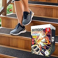 Vista 8 de Peldaños de escalera transparentes antideslizantes de 40 x 4 pulgadas para peldaños de madera (paquete de 18) - Tiras autoadhesivas