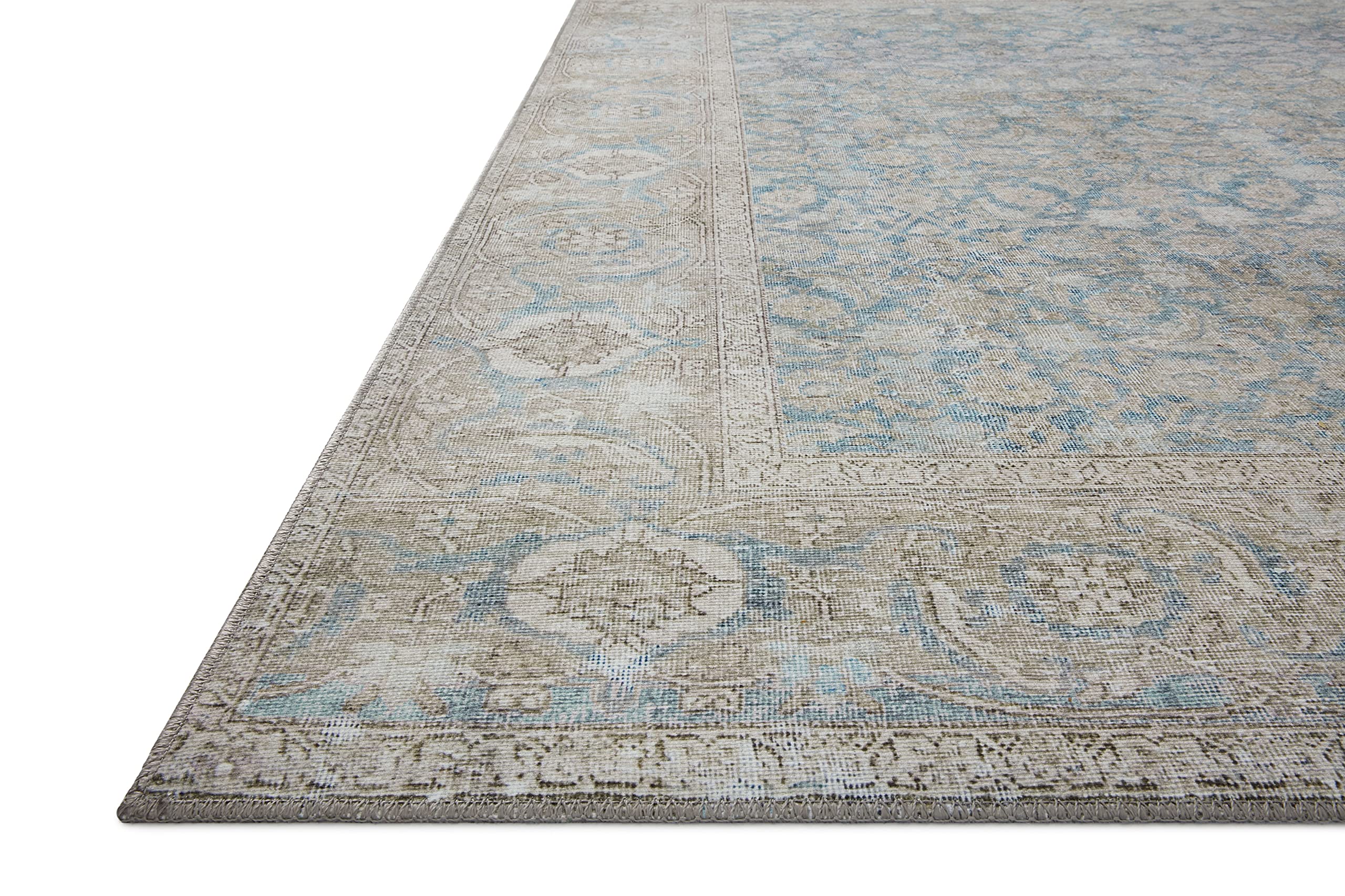 Loloi II Wynter WYN-10 Ocean / Silver Traditional Accent 2'-0" x 5'-0"