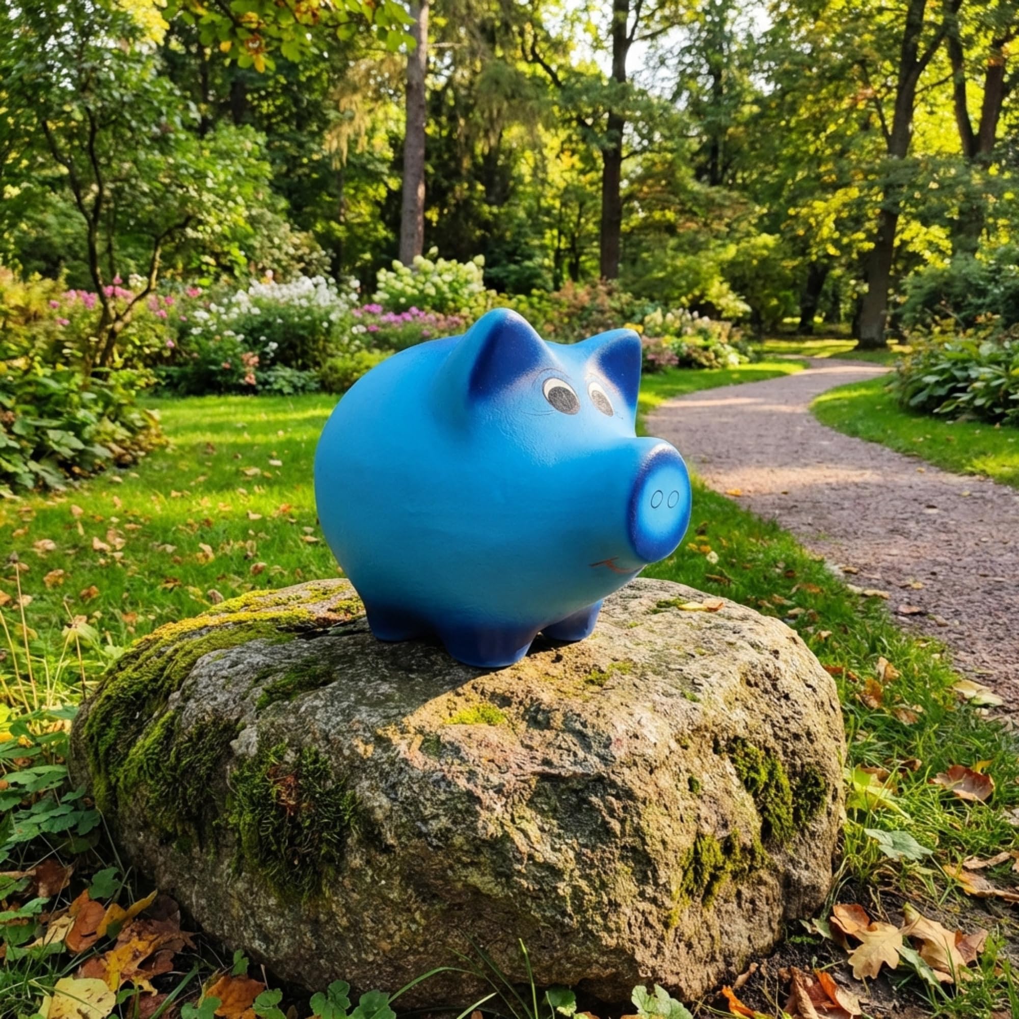 Sparschwein Keramik XXL – große traditionelle Spardose ohne Öffnung zum Zerschlagen, handbemalte Schweinchen Spardose für Kinder, Jungen, Mädchen & Erwachsene, dekorative Geldgeschenk Sparschwein