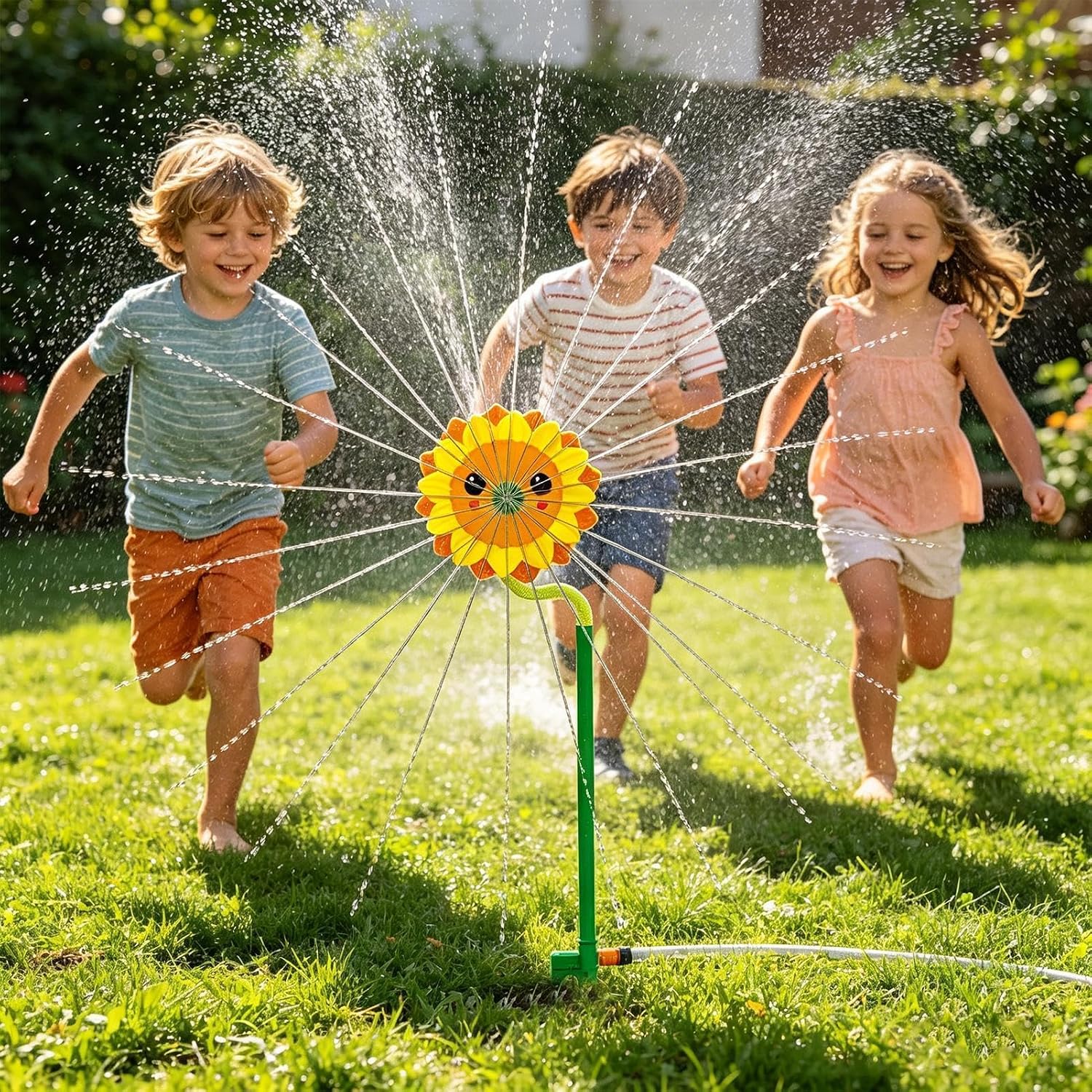 Water Sprinkler - Garden Sunflower Sprayer | Rotating Flower Sprinkler - for Party Irrigation Backyard Outdoor Lawn Camping Patio Greenhouse