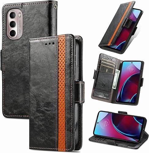 Miniatura 135 de Funda para Honor X7, Funda para Honor Play 30+ Plus Funda de piel sintética con ranuras para tarjetas Funda con soporte abatible Rojo