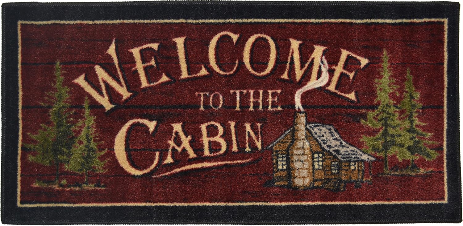 Amazon.com: Cozy Cabin CC5268 Welcome to the Cabin Non Skid Rug 20