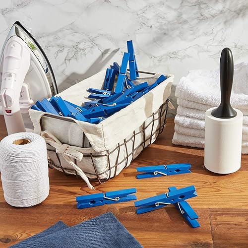 Miniatura 5 de Paquete de 100 pinzas grandes de madera negras para manualidades, proyectos de bricolaje, lavandería colgante, a granel (4 pulgadas)