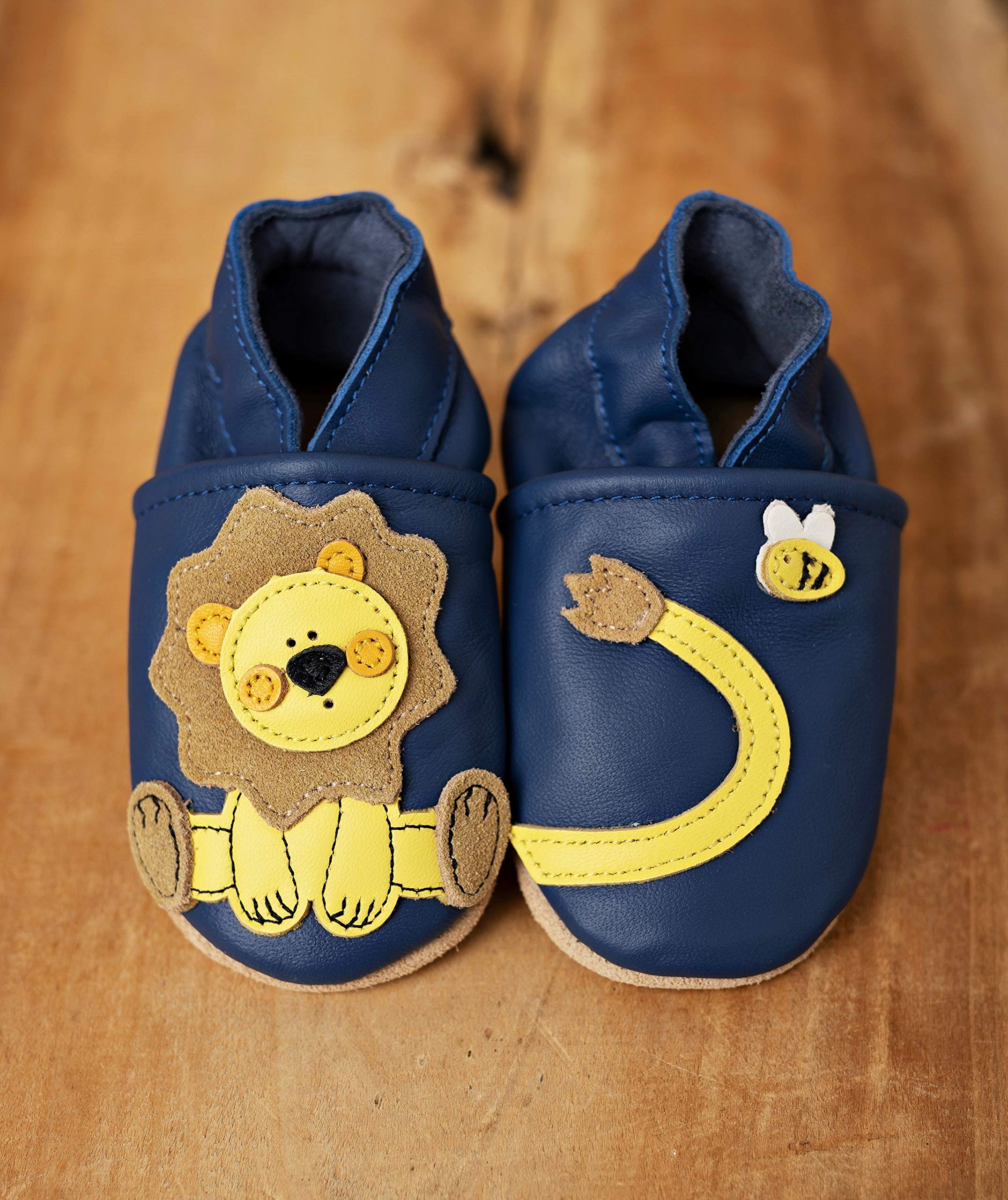 Krabbelschuhe - MARKENQUALITÄT VIELE Motive bis 4 Jahre Babyschuhe Leder Babyhausschuhe Lauflernschuhe Lederpuschen Hausschuhe - 5
