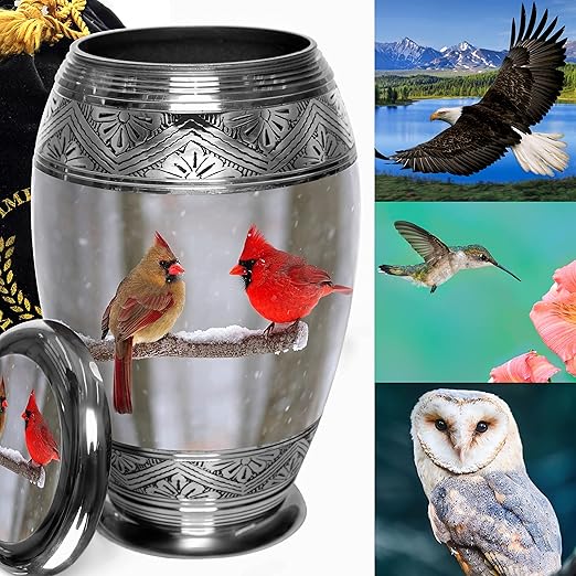 Cozy Cardinal Cremation Urns for Human Ashes Adult Male for