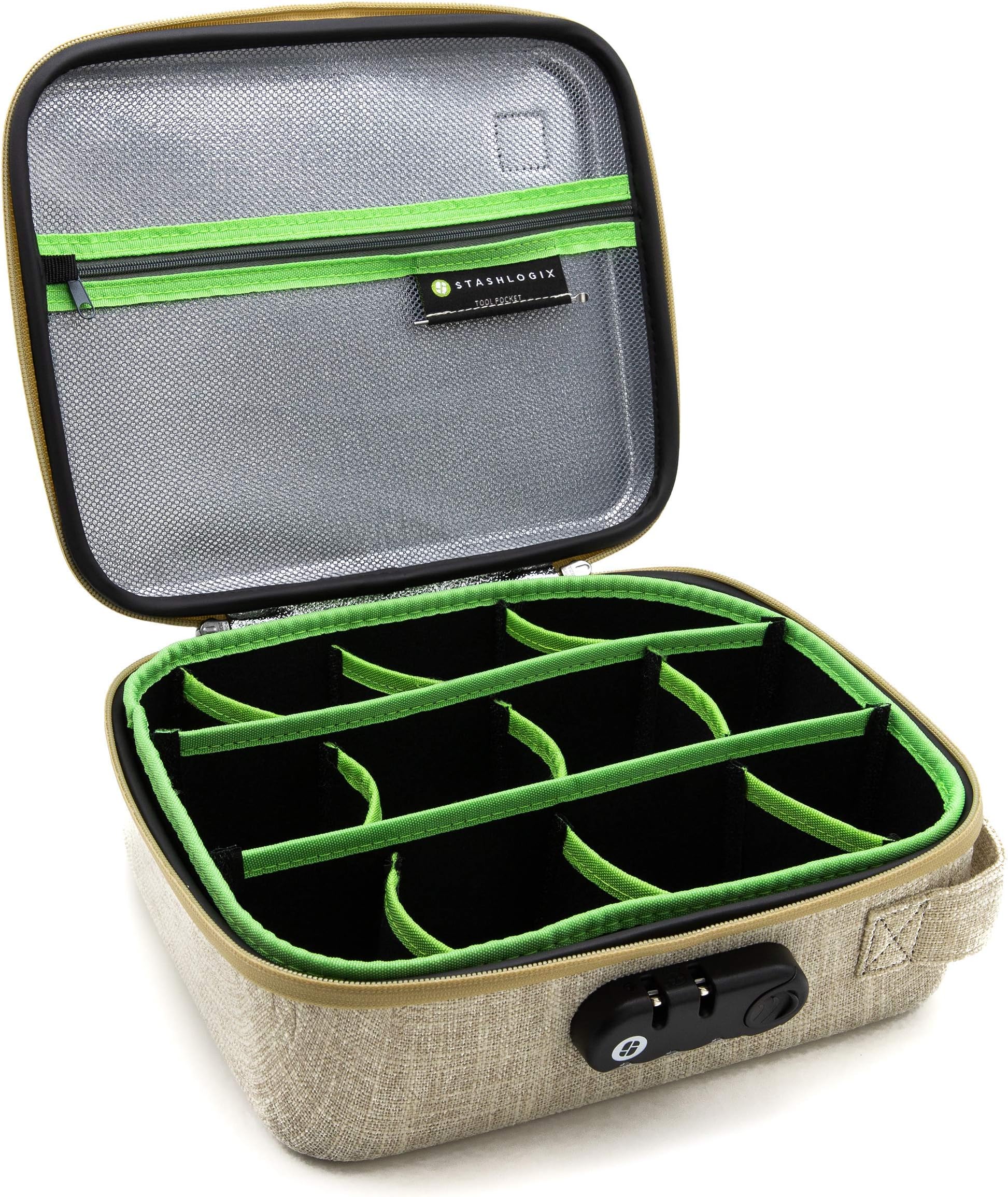 STASHLOGIXSMELL CONTROL BAG with Combination Lock Smell Free Storage Bag: The Silverton