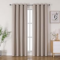 Vista 67 de Joydeco - Juego de 2 paneles de cortinas opacas de 63 pulgadas, 2 cortinas largas con aislamiento térmico burg, cortinas de oscurecimiento