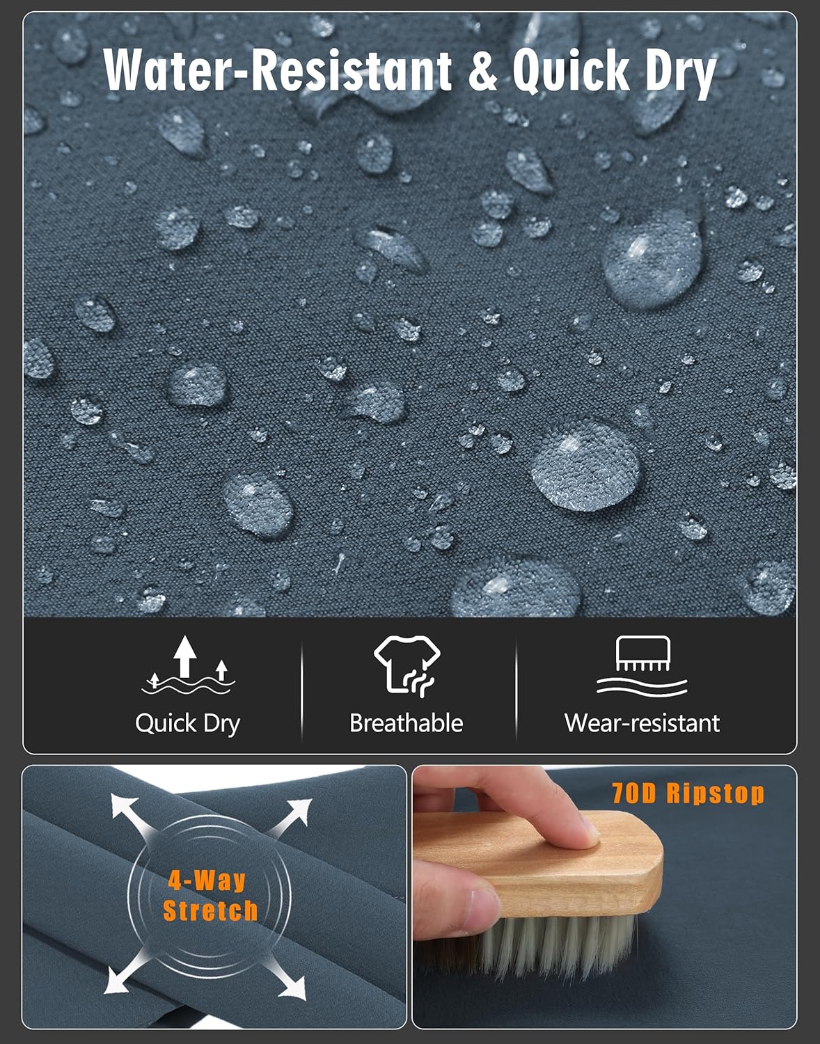 Pioneer Camp Women's Hiking Pants, Breathable Quick Dry Softshell Pants Water Repellent Stretch Cargo Work Pants Outdoor - Image 4