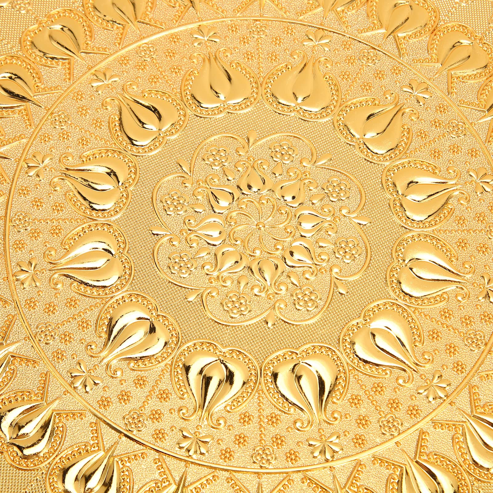 Turks dienblad voor koffie en thee, geschikt voor het restaurant, ronde vorm, breedte 35 cm (zilver Turks dienblad voor koffie en thee, geschikt voor het restaurant, ronde vorm, breedte 35 cm (zilver