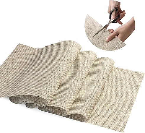 Amazon Hysenm テーブルランナー テーブルウエア テーブル マット シンプル 撥水加工 北欧風 防カビ 上品 おしゃれ 断熱 228 30cm ベージュ テーブルランナー オンライン通販
