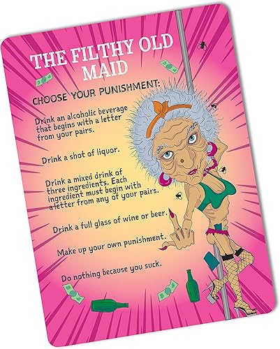 Miniatura 4 de Juego de fiesta sucia vieja criada - Un divertido juego de beber para adultos sociales