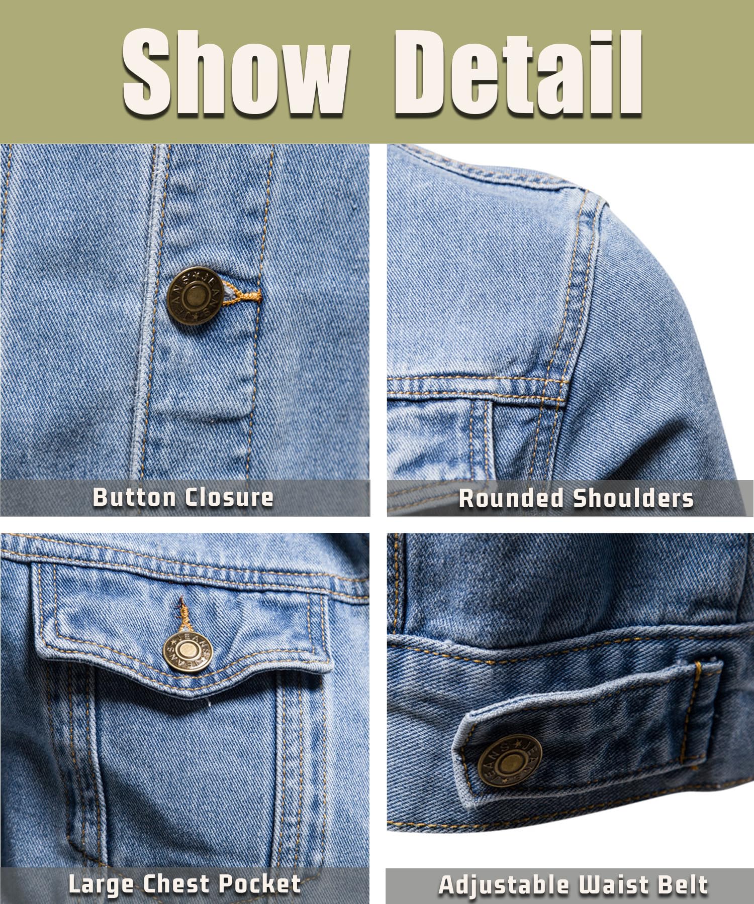Giacche di jeans da uomo The Trucker Giacca Classic Retro Vintage Giubbotto in cotone Lapel Cappotto da Lavoro Casual Giubbino Jeans Giacca in Denim per Capispalla Fotografia Biker Moto