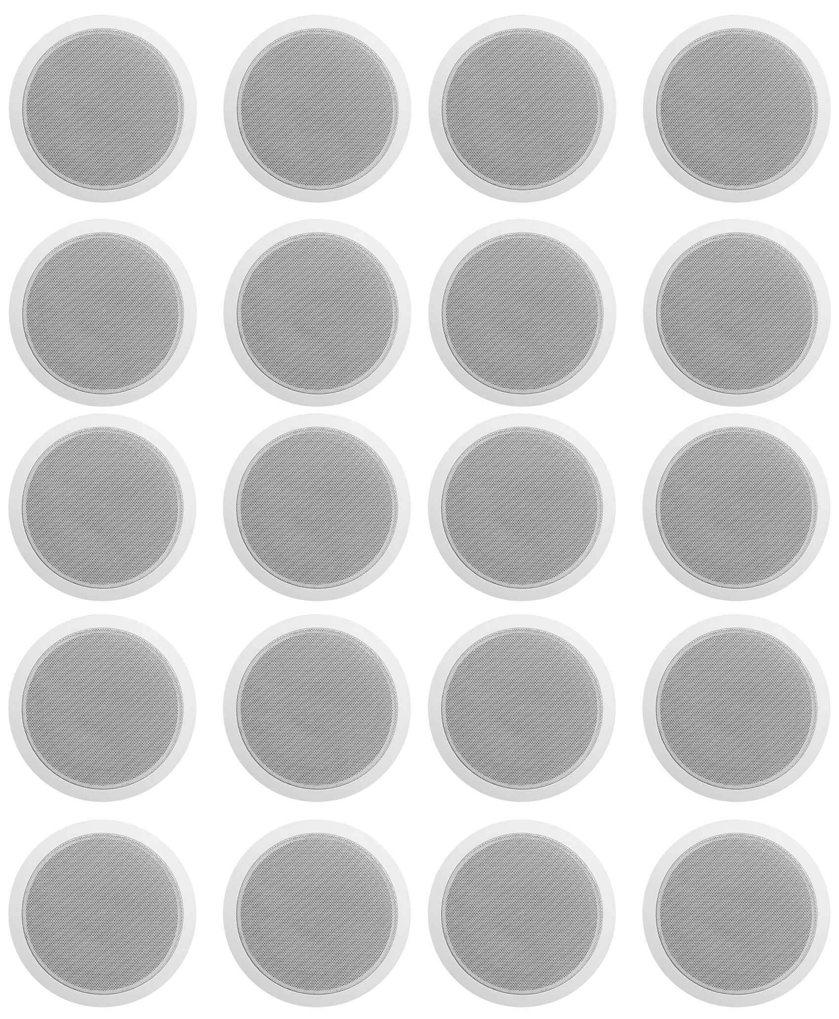 20) Rockville CCL6T White 70V 6" Commercial Ceiling Speakers 4 Restaurant/Office