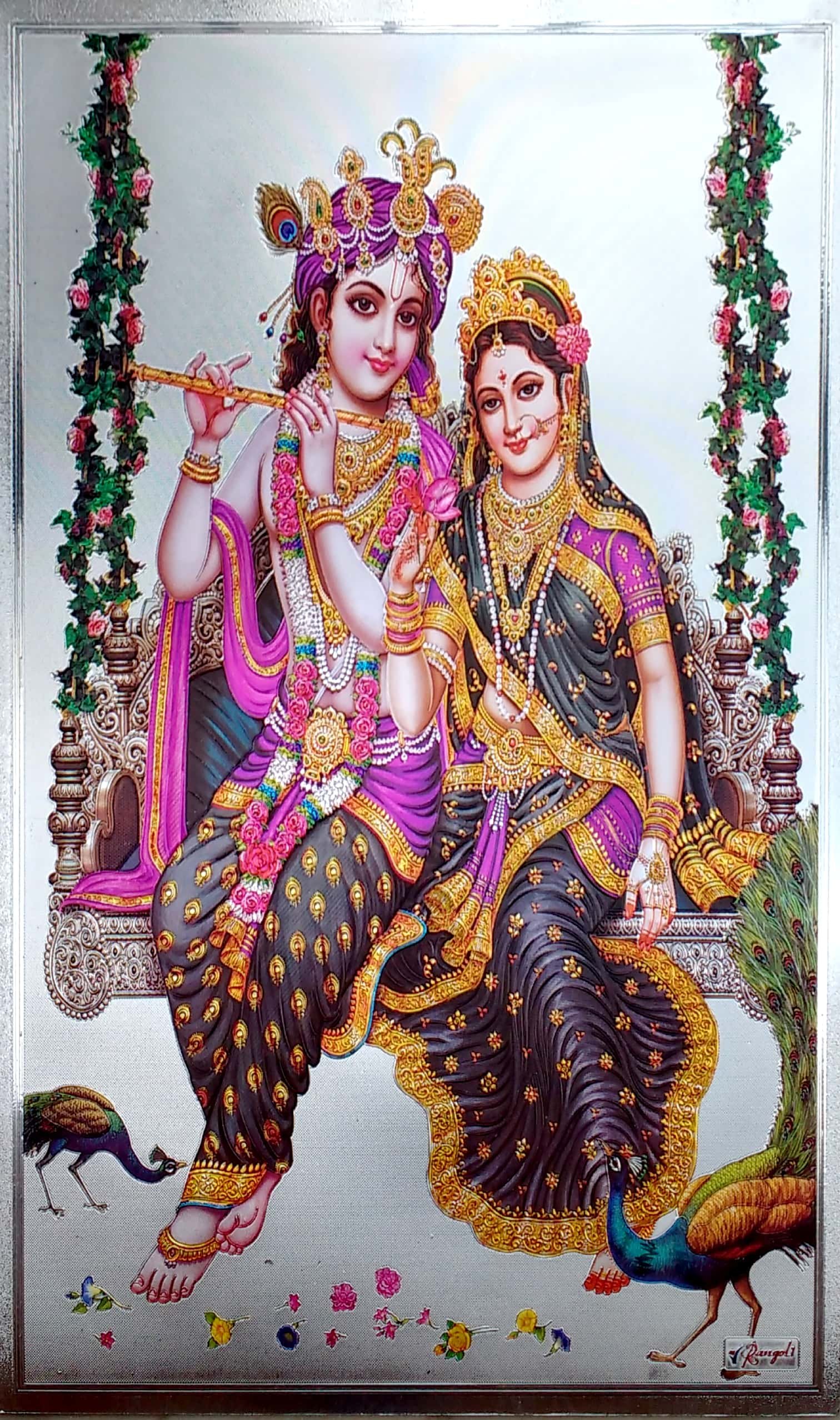 ADA Handicraft Hindu Lord Goddess God Photo for Pooja and Wall/Hindu Bhagwan Devi Devta Photo/God Poster (Pack of Two)