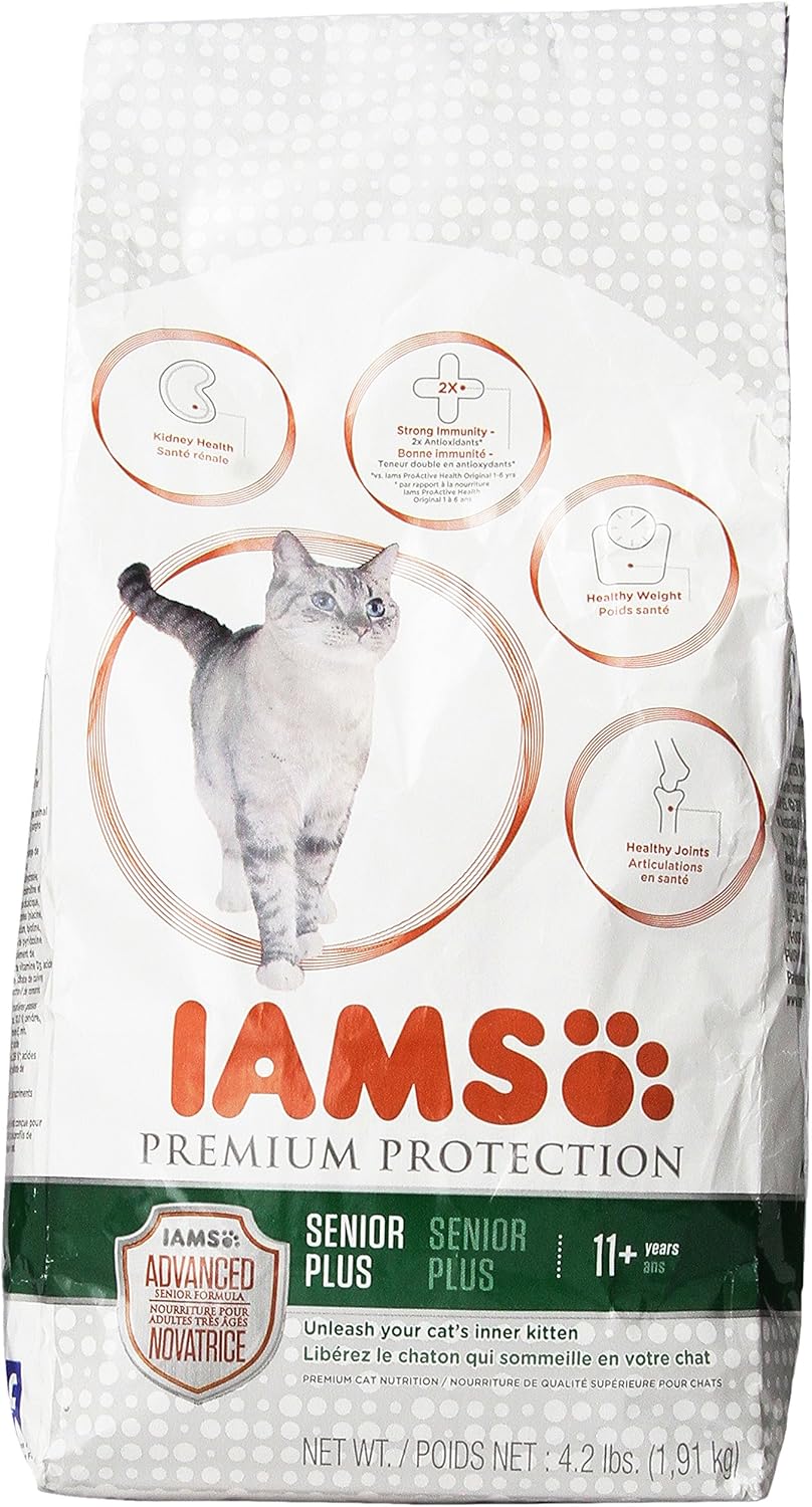 Iams Premium Protection Senior Plus Premium Cat Nutrition, 4.2 Pound