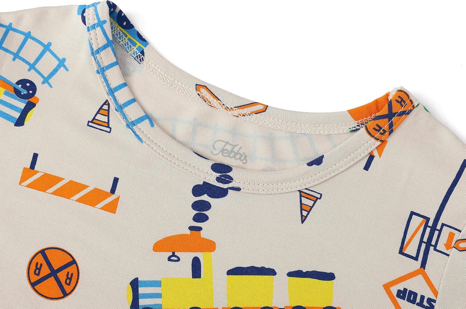 Tebbis Snug-Fitting Unisex Pajamas for Boys & Girls – Dino/Stripe PJs Soft Modal Fiber Toddler Little Jammies Size 2T-7