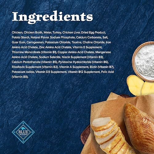 Miniatura 5 de Blue Buffalo Wilderness Wild Delights - Alimento húmedo natural para gatos, pollo en hojuelas y pavo en salsa sabrosa, latas de 5.5 onzas, paquete