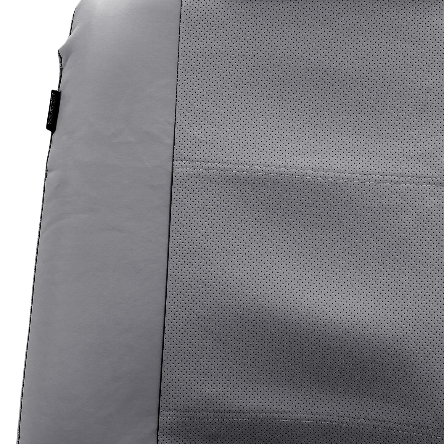 FH Group Car Seat Covers Gray Full Set Faux Leather - Universal Fit, Automotive Seat Covers, Low Back Front Seat Covers, Airbag Compatible, Split Bench Rear Seat Cover, Car Seat Cover for SUV, Sedan